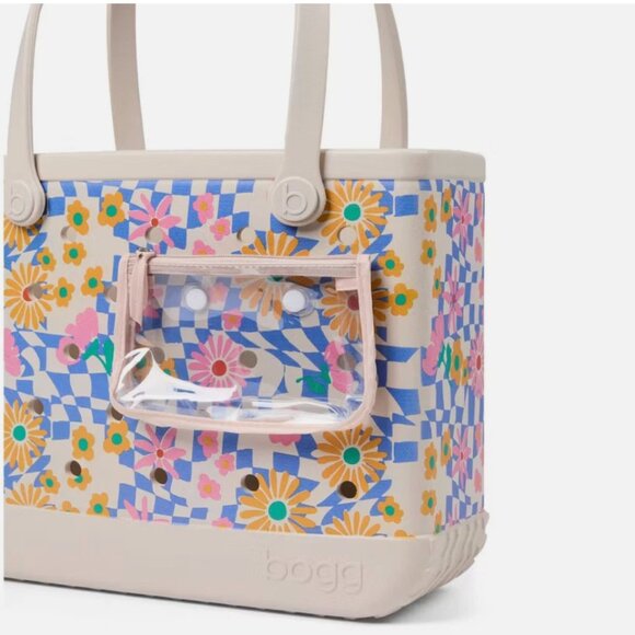 NWT Baby Bogg Bag Tote Bag - Blue Saffron Check'er Out - Picture 4 of 7